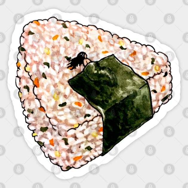 Onigiri Snooze Sticker by LauraOConnor